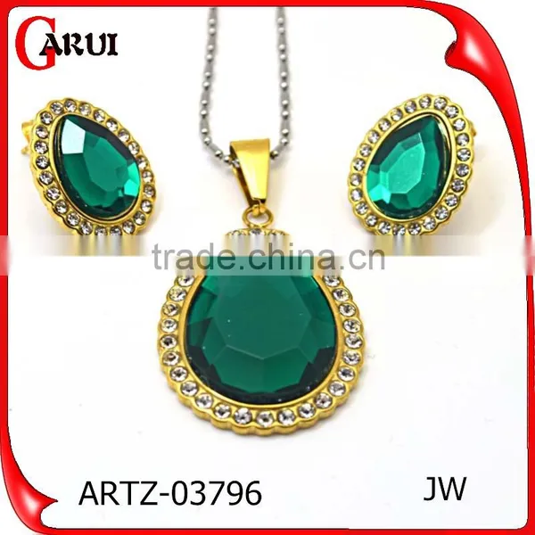 Charm Big Different Color Rhinestone Fashion Jewelry Set photo-2