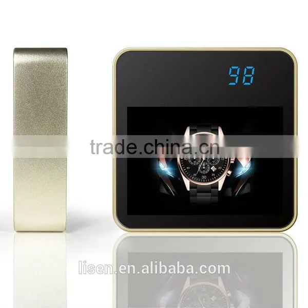 2014 New Fashion Moible Phone Charger Best Gift High Quality 6600mah Portable Charger Aluminum Mirror Advertising Power Bank