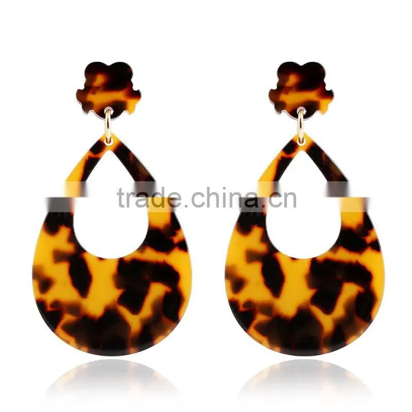 Hot Sale Fashion Leopard Print Turtle Tortoise Shell Earring Jewelry photo-3