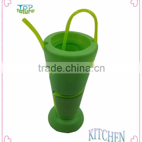 Plastic Straw Cup With Straw