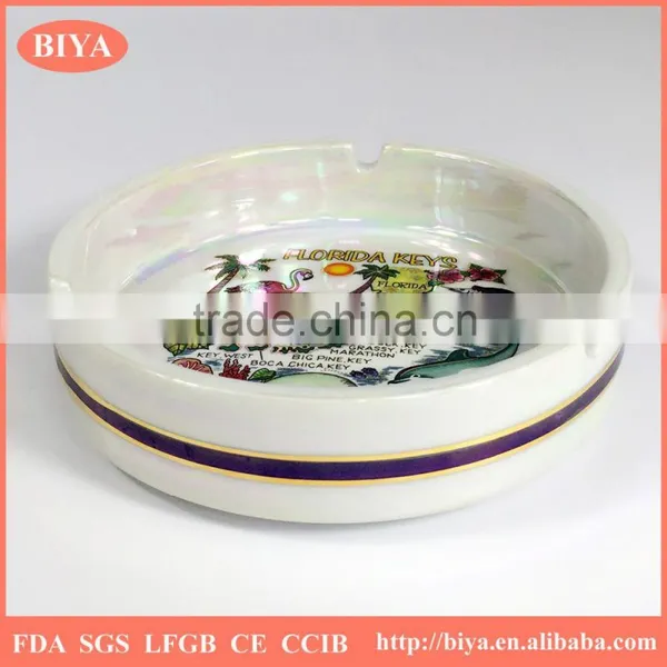 Porcelain Ceramics Ashtray Coated Colorful Pearl Glazed for Souvenir and Decorative Used,accept Custom Logo photo-2