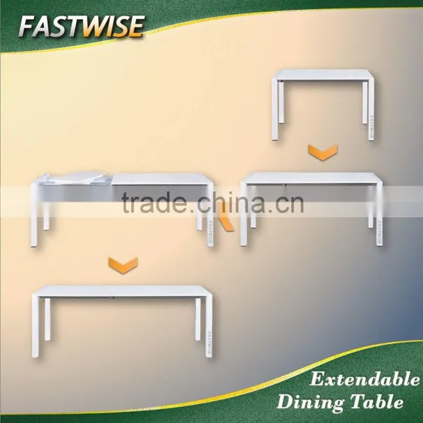 Gloss White Modern Extandable Dining Table for Dining Room