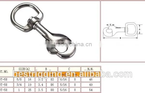 Nickel Plated Gold Plating Mini Dog Leash Alloy Snap Hook,Galvanized Dog Leash Swivel Eye Bolt Trigger Snap Hook photo-4
