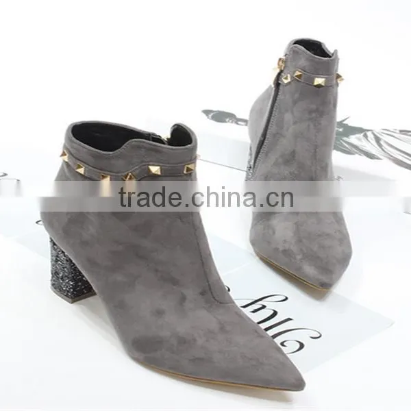 Woman Boots 2016 Heel Boots With Decoration Love Boots photo-3