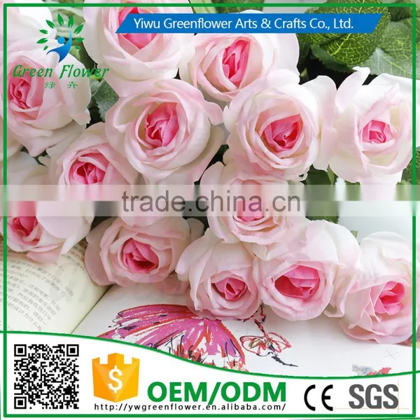 Greenflower 2016 Wholesale Real Touch Latex PU Fat Rose China Artificial Flowers Rose for Wedding Decoration photo-3