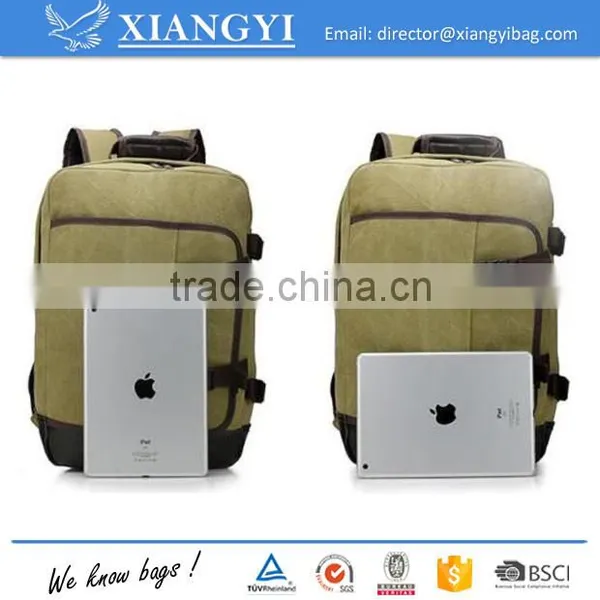 Vintage Canvas School Backpacks Shoulder Bags Computer Backpack photo-5