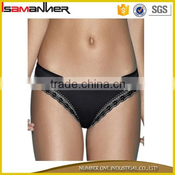 Women Nylon Underwear Thong Pure Colors Lady Sexy Hipster Panties