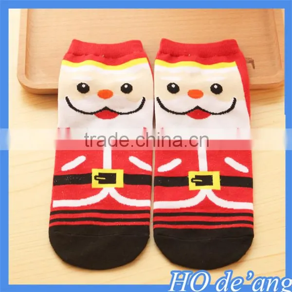 Hogift Winter Thick Warm Tube Socks Santa Claus Pattern Cartoon Couple Socks Cute Christmas Socks MHo-141