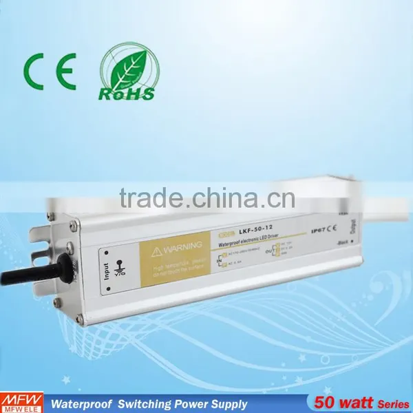 LKF-50-12 Waterproof Led Driver 3.4A Waterproof Led Power Supply 50w Constant Current Led Driver Power Supply