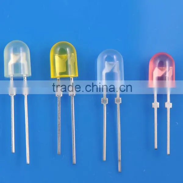 High Quality Through Hole Type Colored Round Oval Straw Hat 5mm LED Diode photo-3