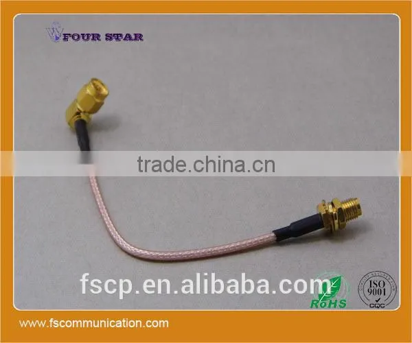 RG316 Cable Assembly With SMA Male Right Angle Crimp to SMA Female Bulkhead Crimp Connectors photo-6