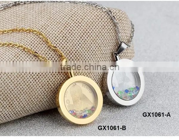 316L Stainless Steel Good Quality Cubic Zircon 24k Gold Pendant photo-5