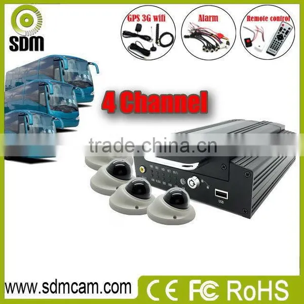 4ch HDD SD Card SSD 3g Gps Wifi Bus Fleet Management Control Wireless Alarm System