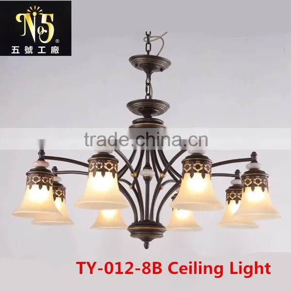 2016 Hot Sale New Design Iron Light With Flower Lampshade Led Light for Dining Room for Home photo-6