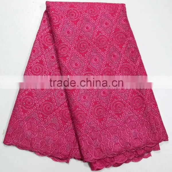 Royal Blue African Swiss Cotton Big Voile Lace Heavy Lace Swiss Voile Lace for Family Evening Dress photo-5