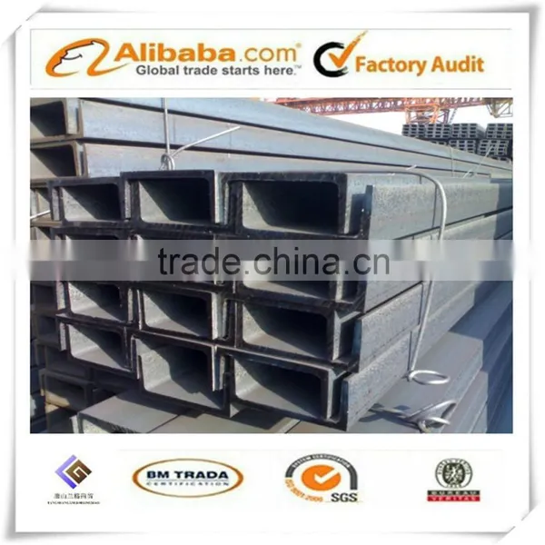 Hot Rolled Steel U Beams,steel Channel Sizes Q235/SS400 in Length 6m-12m photo-3