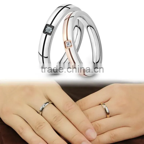 Couple Finger Rings Titanium Steel Simple Design Set Ring photo-5