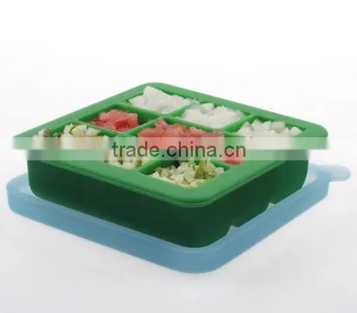BPA Free Silicone Baby Blocks Freezer Storage Container photo-5