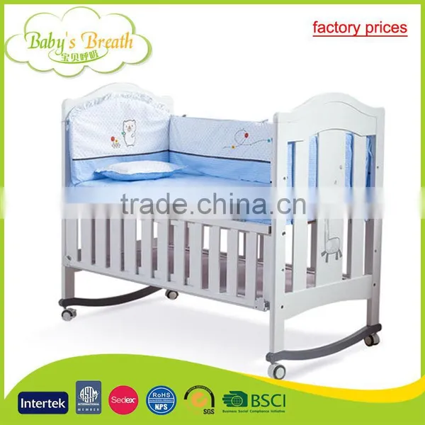 WBC-22A factory prices multi-purposes baby cot dimensions adjustable baby cot wheels