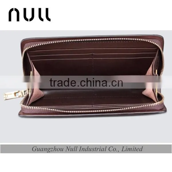 Classiacl Expandable Natural Metallic Long Wallet Leather Purse photo-4
