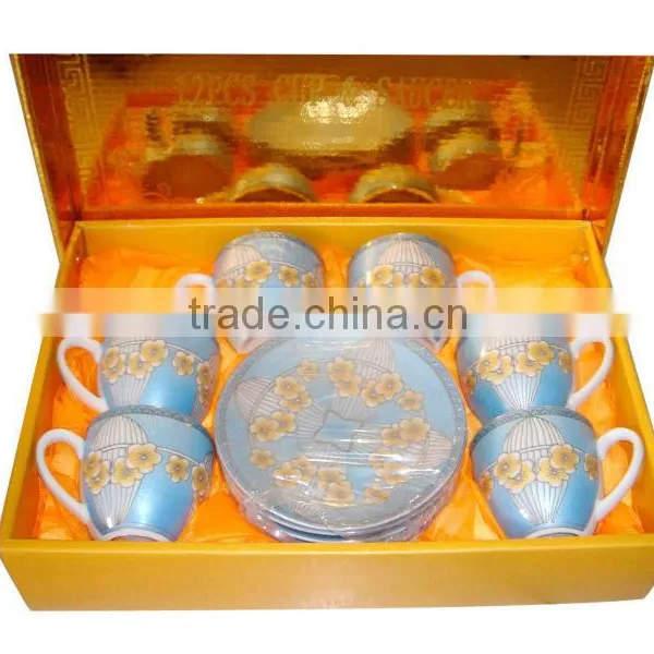 Elegant Golden Design 80cc Porcelain Coffee Cup With Gift Box Packing photo-2