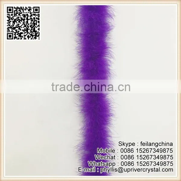 Wholesale Sexy Purple 20g Bleached Fluffy Feather Boa photo-3