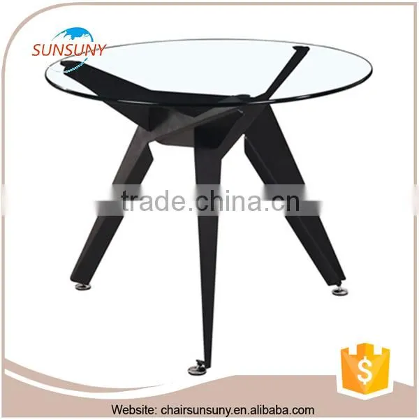 Wholesale Low Price Top Quality Modern Glass Dining Table Chairs photo-2