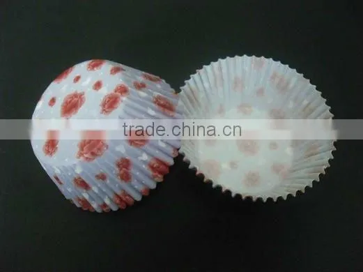Red Rose Paper Muffin Baking Cups for Wedding Favors