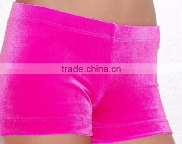 Pink Velour Gymnastic Dance Shorts