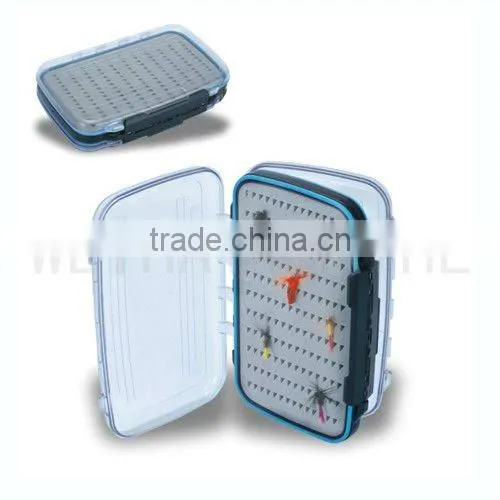 Large Waterproof Plastic Fly Fishing Tackle Boxes Double Side Fly Box