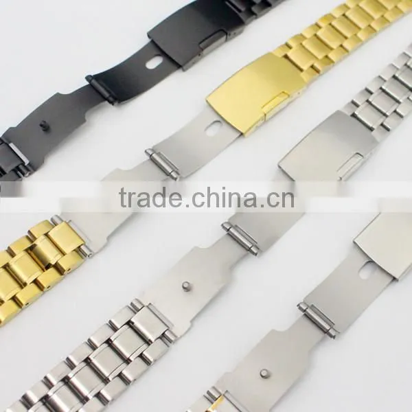 18mm 20mm 22mm 24mm Butterfly Buckle Watch Parts Solid Stainless Steel Band photo-2