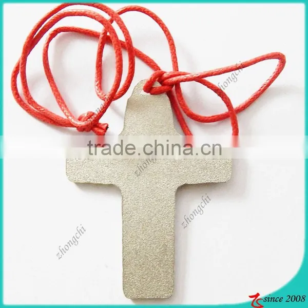 Zinc Alloy Metal Anti-silver Vintage Cross Necklace photo-4