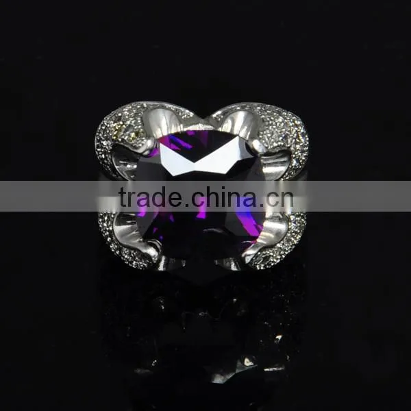 Fashionable 925 Sterling Silver Ring Jewelry, Big Size Zircon Jewelry photo-3