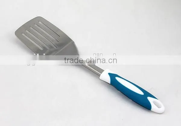 PP+TPR Material Handle Type Cooking Tool Stainless Steel Frying Turner With Gear Edge photo-4