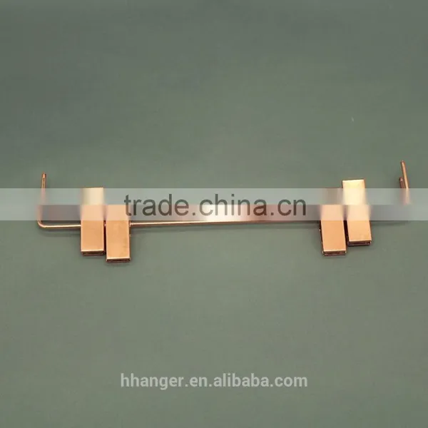 Rose Golden Copper Like Metal Clips Fitting for Wooden / Plastic Hangers photo-5