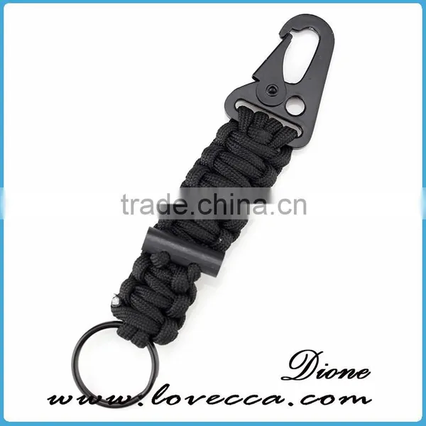 Carabiner Paracord Keychain With Firestarter
