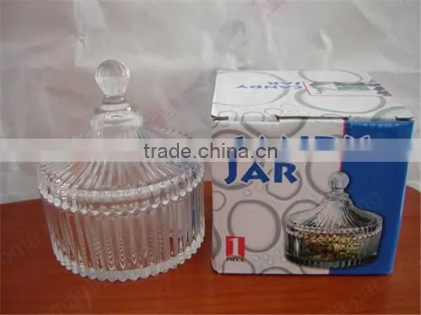 High Quality Fashion Glass Candy Jar With Color Gift Box Packing Wholesale photo-3