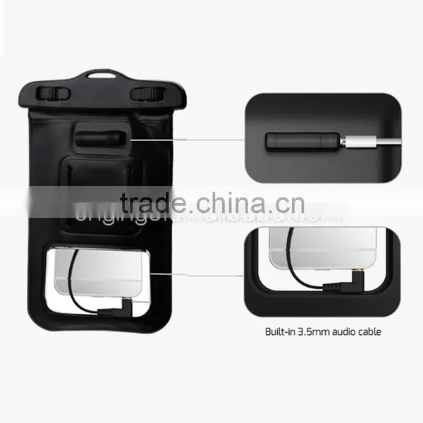 Headphone Jack Armband Lanyard Waterproof Cell Phone Case Dry Bag Pouch for Monile Phone photo-2