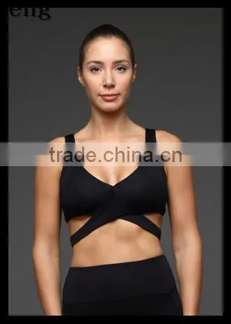 Kiteng High Quality Sport Bra With Crisscross Design in the Front Wicking Fabric and Padding Office In United States photo-2