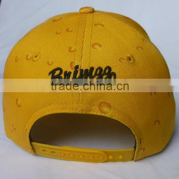 2014 New Style Custom 3D Embroidery Printing Cheese Baseball Caps Leisure Hats photo-3