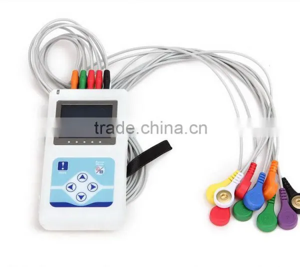 Handheld 12 Channels ECG Holter Monitor With Free Software 24 Hour Recorder photo-2