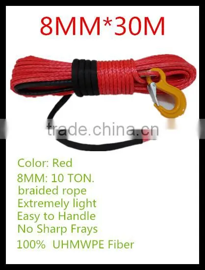 XINSAILFISH 6mm*30m Synthetic High Strength Car Towing Rope Winch Line Cable Rope for Auto Car photo-5