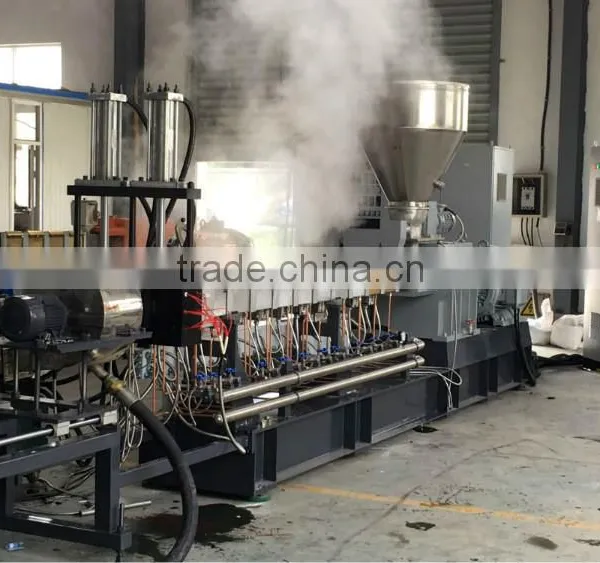 Small High Filling Plastic Granulator Twin Screw Extruder Granules for pp pe Filer Pellets photo-2