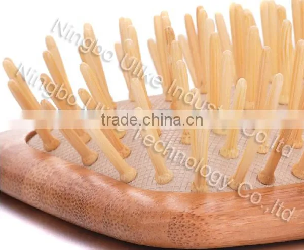 High Quality Large Paddle Natural Bamboo Hair Brush / Cushion Bamboo Hair Brush photo-2