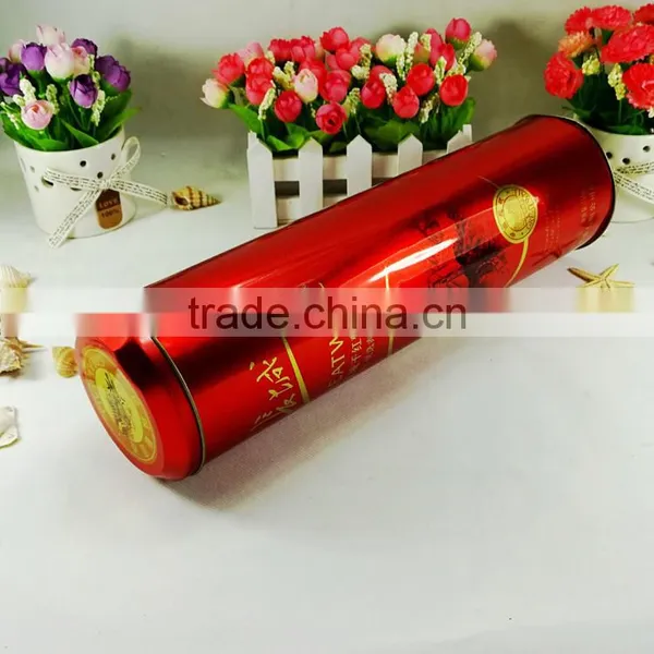 Gift Package Box Round Wine Tin Container photo-6