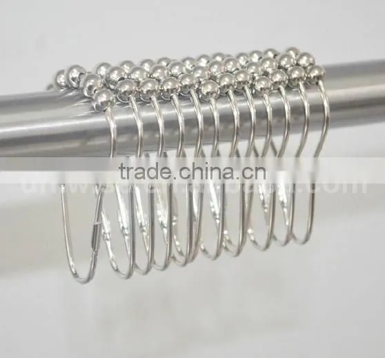 CALABASH PEARLS Shower Curtain Hooks Rings,Shower Curtain Rings,Polished Chrome Metal Bathroom Shower Curtain Hooks photo-4