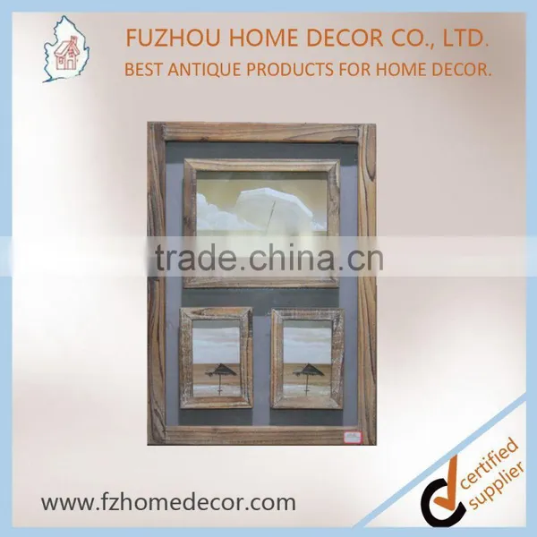 Classic Decorative Antique Wooden Glass Photo Frame With Multi Opening photo-6