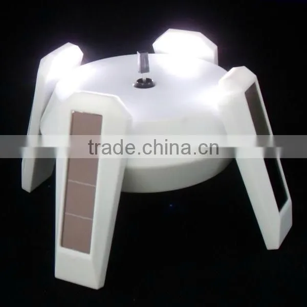 Solar Powered Rotary Display Turntable With LED Light Factory Cheap Price For Sale photo-3