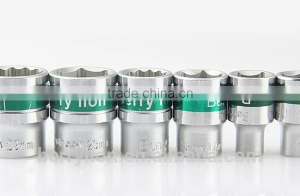 Berrylion Dual Color Surface 1/2" Hexagon Socket Cr-v Socket photo-3
