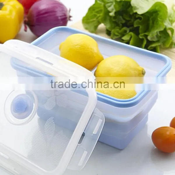 Best Selling Food Grade Various Styles Silicone Foldable Lunch Box for Kids photo-3